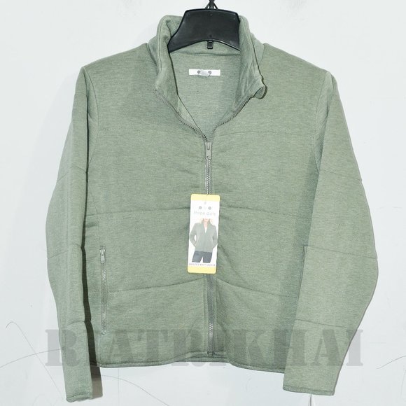 GREEN NWT Three Dots Ladies' Quilted Jacket - Picture 2 of 7